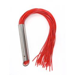 Martinet homme rouge manche métal lanières en PVC
