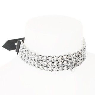Collier Chaines cuir noir - Oralove