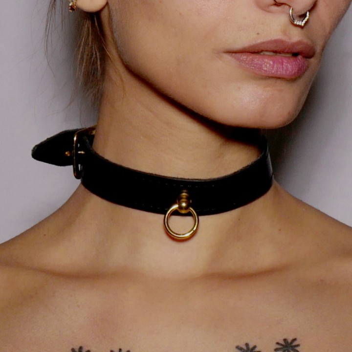 Collier fin anneau Gold - Oralove
