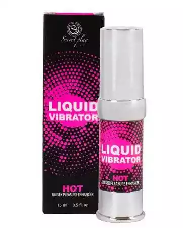 Vibrating liquid with a warming effect, strawberry and cream flavor, unisex, 15ml - SP5969