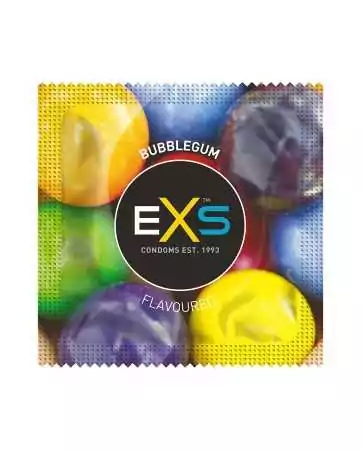 Flavored bubble gum latex lubricated condoms x2 54mm - EXS400GUM