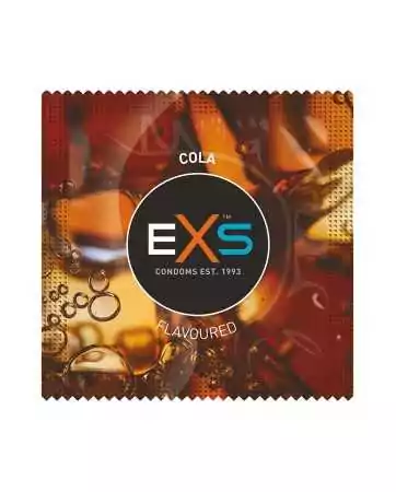 Preservativi lubrificati al gusto di cola in lattice 54mm - EXS400COLA