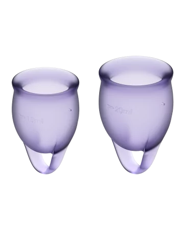 2 menstrual cups Satisfyer Light Violet FEEL CONFIDENT - CC597821