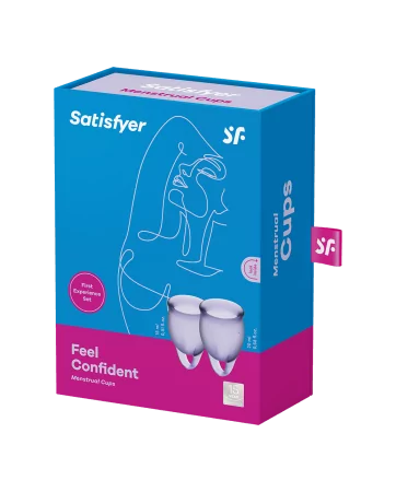 2 coupes menstruelles Satisfyer Light Violet FEEL CONFIDENT - CC597821