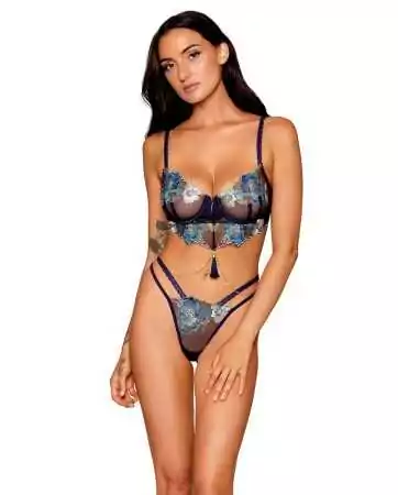 Bra set with removable chains and thong - DG13224DEN