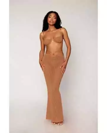 Long skirt and bra with gold chain - DG13244COP