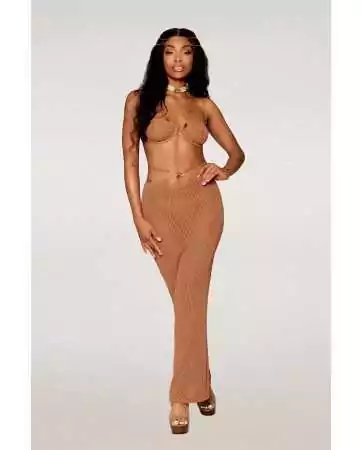 Long skirt and bra with gold chain - DG13244COP