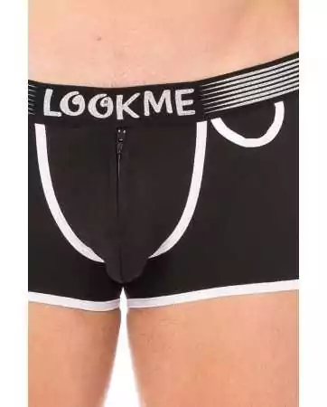 Pantaloni corti neri con zip laterale - LM2003-68BLK