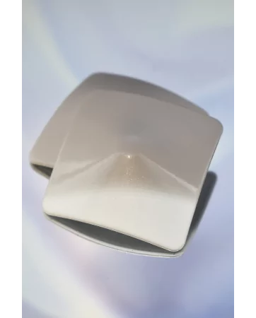 Nippel Weißes Metall Quadratische Brustwarzenabdeckung - 201200105