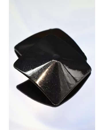 Copricapezzoli in metallo nero a forma quadrata - 202400105
