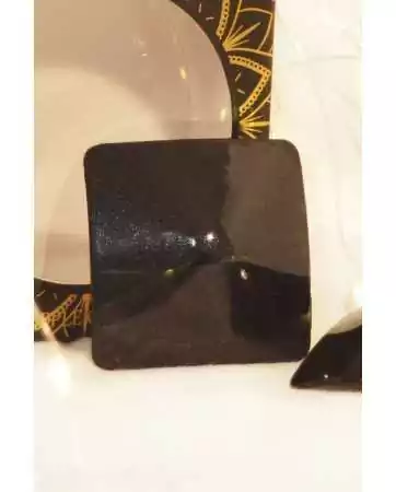 Copricapezzoli in metallo nero a forma quadrata - 202400105