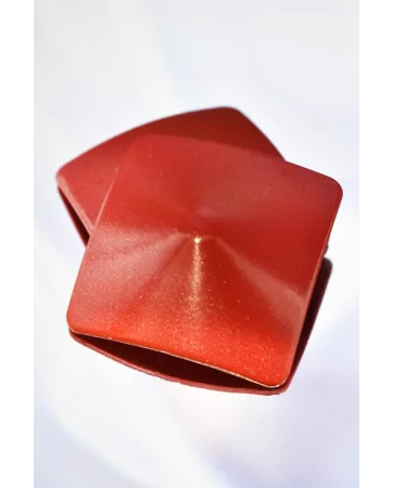 Tampa de mamilo de metal vermelho - Quadrado 202000105