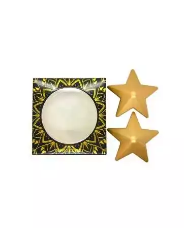 Tapa-mamilos de metal dourado em forma de estrela - 201600107