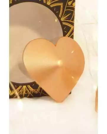 Tappi per capezzoli a forma di cuore in metallo dorato - 201600106