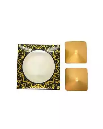 Gold Metal Square Nipple Covers - 201600105
