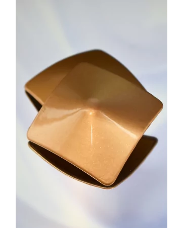 Tampa de mamilo de metal dourado em forma quadrada - 201600105