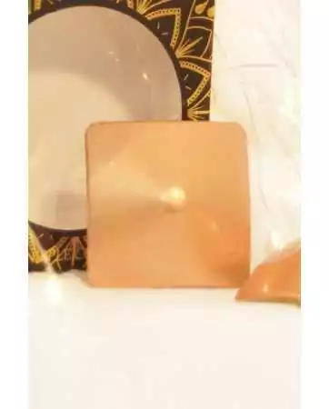 Tampa de mamilo de metal dourado em forma quadrada - 201600105