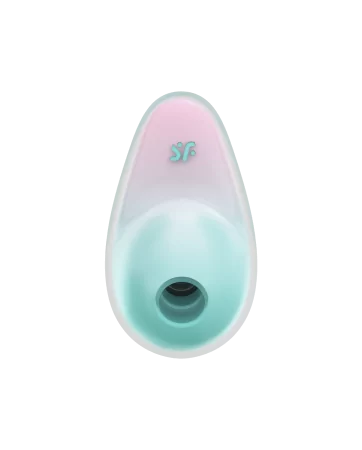 Clitoral stimulator with contactless pressure waves and USB vibration in green and pink, Pixie Dust Satisfyer - CC597837