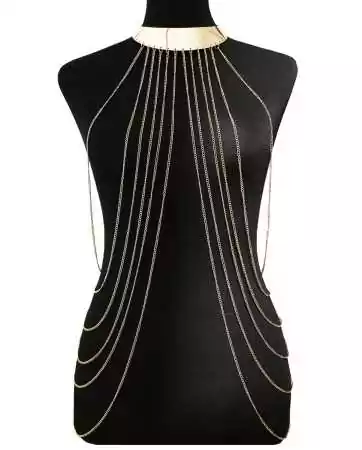 Necklace with gold body chains - BCHA001GLD