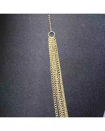 Necklace with gold body chains - BCHA001GLD