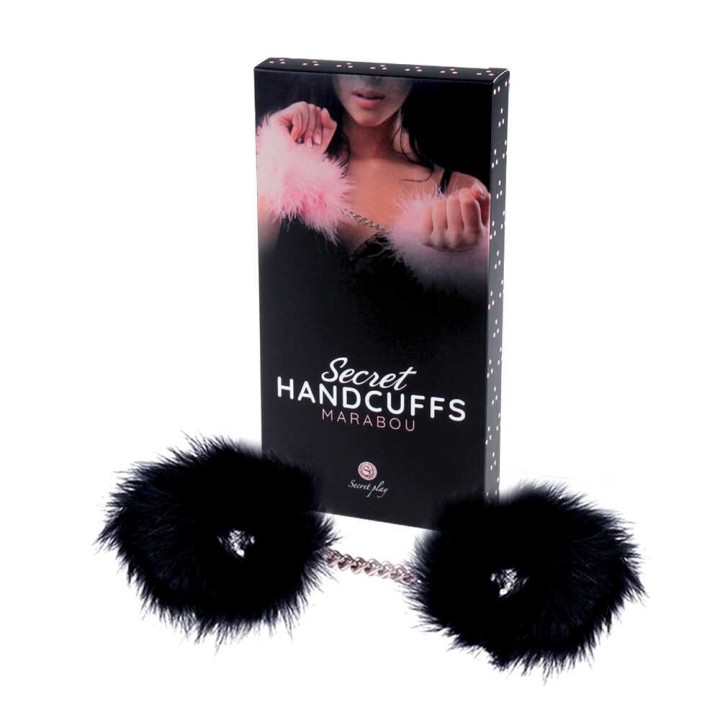Menottes plumes secret play - Noir - Oralove