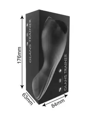 Masturbateur noir USB, 10 modes de vibration - MOC-020