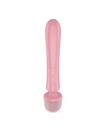 2 in 1 Vibratore rabbit e wand rosa USB Triple Lover Satisfyer - CC597843