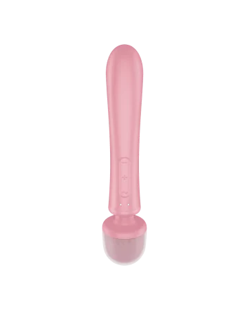 2 en 1 Vibromasseur rabbit et wand rose USB Triple Lover Satisfyer - CC597843