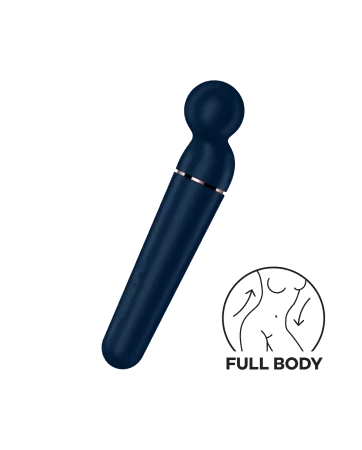 Vibromassaggiatore wand blu USB 60 vibrazioni Planet Wand-er Satisfyer - CC597845