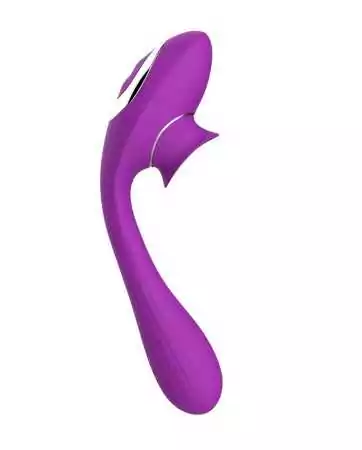 2 en 1 Stimulateur de clitoris avec langue et vibromasseur pour G USB flexible violet DISA - WS-NV025