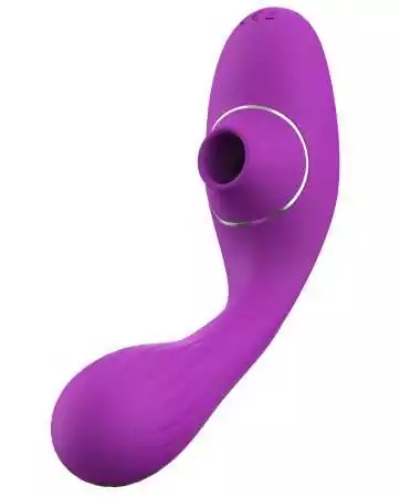 2-in-1 clitoris stimulator on membrane and G-spot vibrator USB violet flexible USB violet flexible DINA - WS-NV017PUR