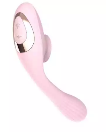 2-in-1 Klitoris-Stimulator mit Zunge und flexibler G-Punkt-Vibrator in Rosa, DISA - WS-NV025PNK
