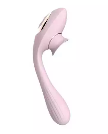 2 in 1 Clitoris Stimulator with Tongue and Vibrator for G-Spot Flexible USB Pink DISA - WS-NV025PNK