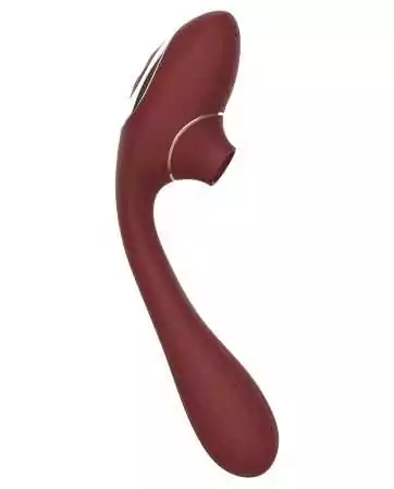 Stimolatore del clitoride 2 in 1 su membrana e vibratore punto G USB flessibile bordeaux DINA - WS-NV017WIN