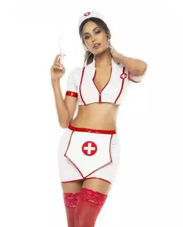 3-piece nursing suit, top with functional zipper, skirt and headband - MAL60018ASHW