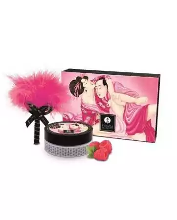 Raspberry mini body powder set with matching feather duster - CC1101
