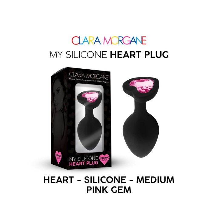 My Silicone Heart Plug - Gem rose - Oralove
