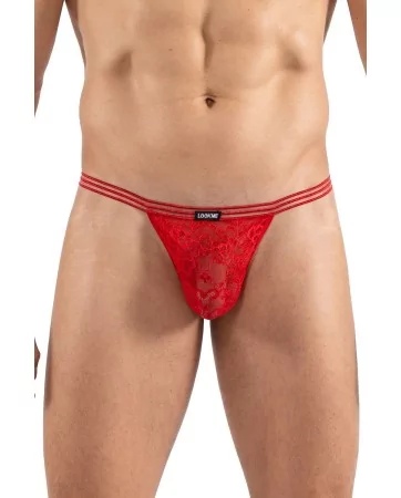 All Square red lace thong - LM2499-03RED