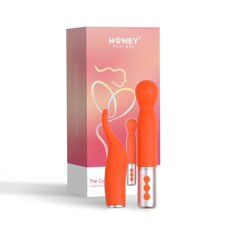 Partschinite - The naughty collection - Vibromasseur à tête interchangeable Orange - Oralove