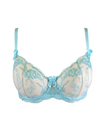 Blue lace bra V-10131 - Axami