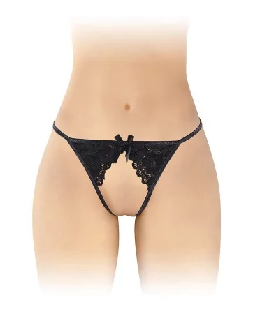 String ficelle ouvert Sandra noir - Fashion Secret