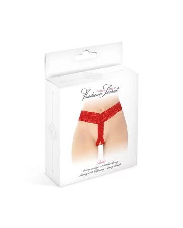 String ouvert Anita rouge - Fashion Secret