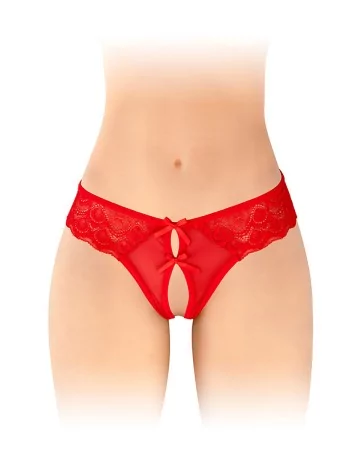 Alicia red open thong -...