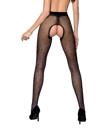 Collants ouverts TI018 20 deniers - noir