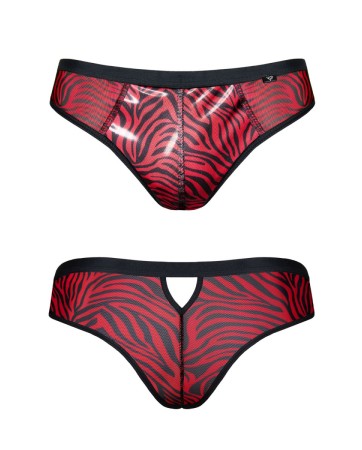 Red and black zebra Brazilian briefs - Regnes