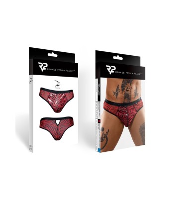 Red and black zebra Brazilian briefs - Regnes