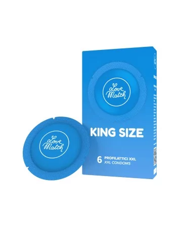 6 King size Love Match Condoms