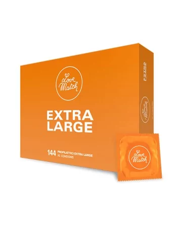 144 extra-large Love Match condoms