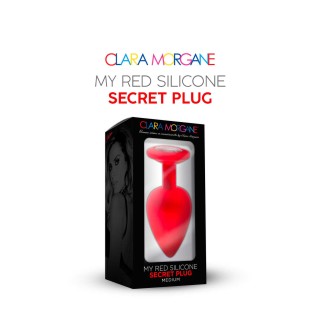 My red silicone secret plug medium - Oralove