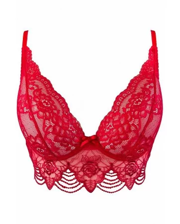 Soutien-gorge dentelle rouge V-9691 - Axami